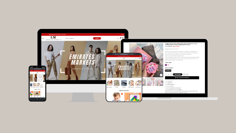 Emirates Markets - Shopify Store Project by MaskedEcom