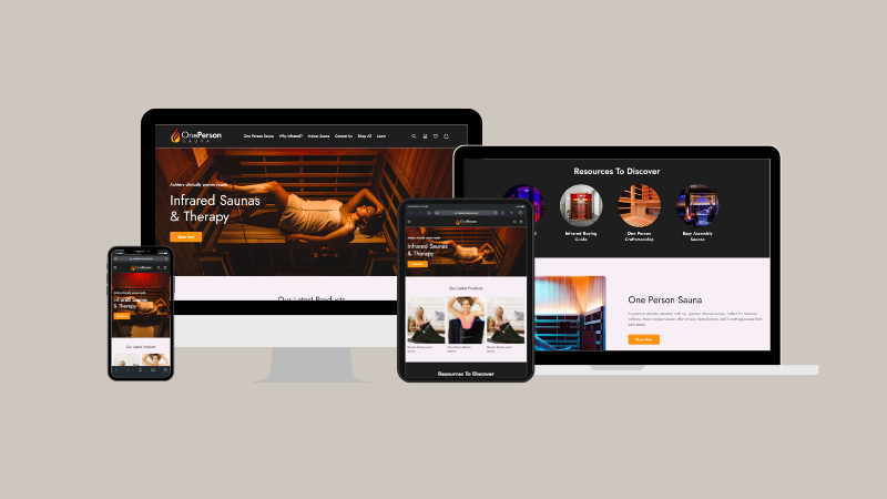 One Person Sauna - Shopify Store Project by MaskedEcom